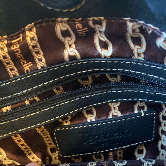Tagnanello Leather Double Handle Satchel/Shoulder Bag. Black. Like new. - Picture 7 of 8